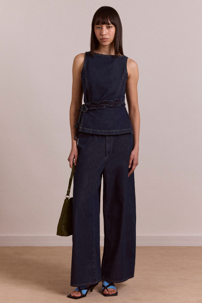 Straight Leg Augusta Jeans - Dark Indigo